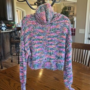Comfy Crochet Turtleneck Sweater